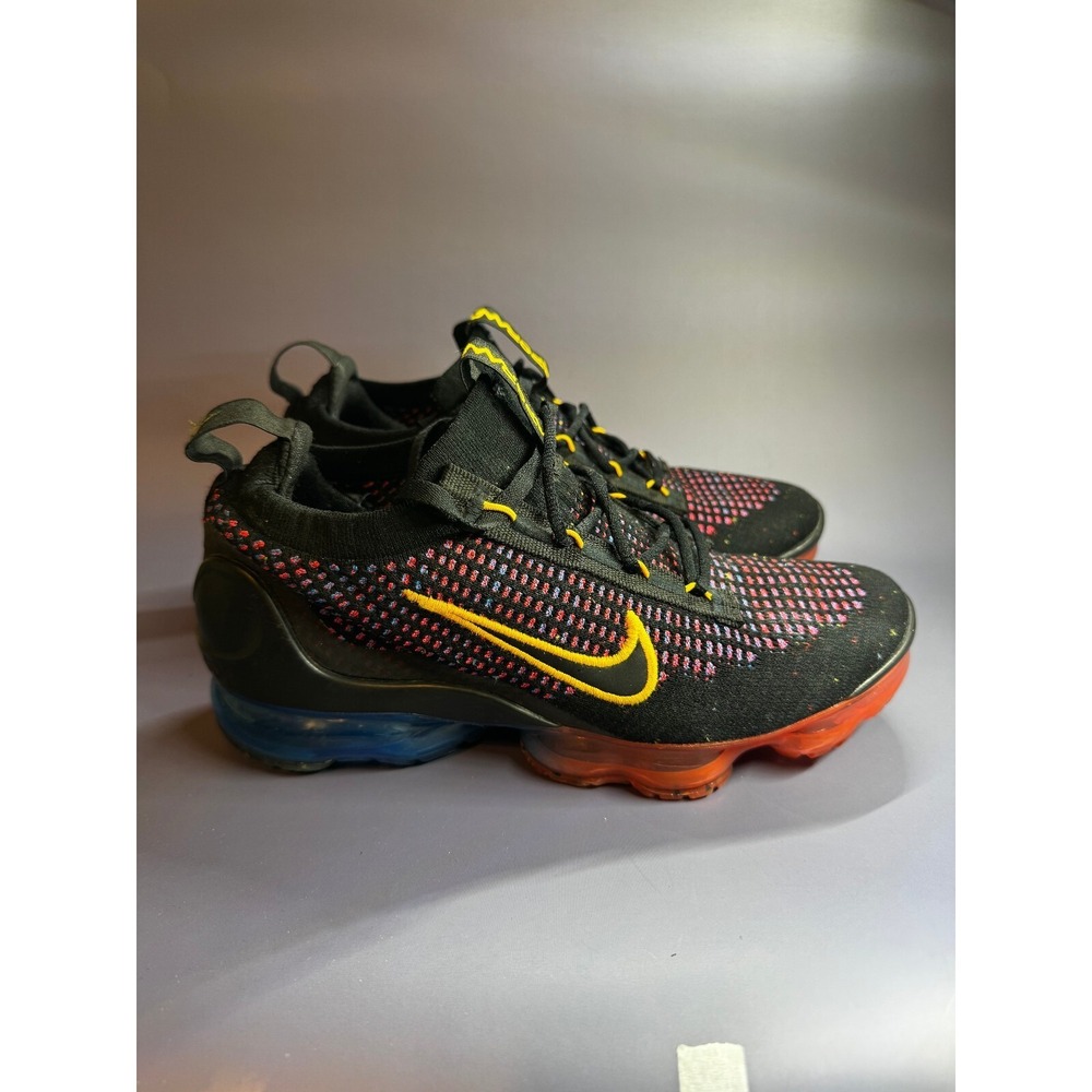 Nike Air VaporMax Flyknit Black Blue Sneakers Size 6Y